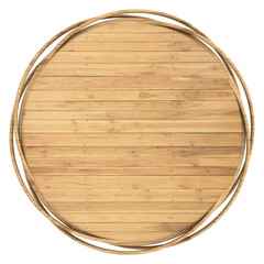 wooden plate isolated on white