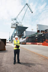 Supply chain logistics manager for shipping company, safety equipment and cargo management....