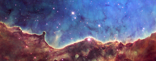 Fototapeta premium Universe, galaxy and stars in space nebula, solar system or milky way cosmos. Star, NASA and dust in infinite and natural alien cosmic heaven or sky. Calm, relax and color rich outer space star field