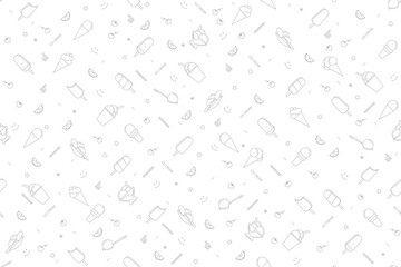 Seamless pattern on the theme of ice cream.