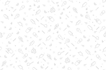 Seamless pattern on the theme of ice cream.