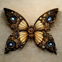 Ancient steampunk butterfly
