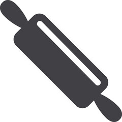 Bread rolling pin icon symbol.