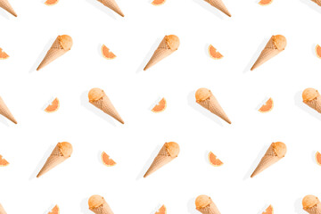 Seamless pattern on the theme of ice cream.