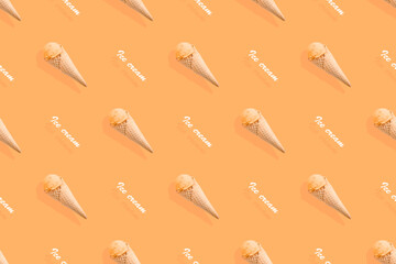 Seamless pattern on the theme of ice cream.