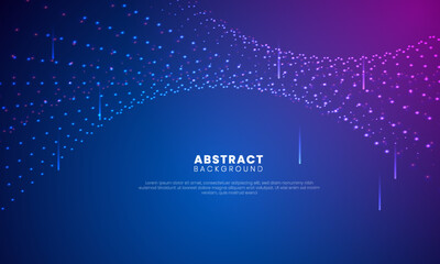 Particles swirling and spotlights modern digital background