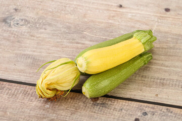 Raw baby organic zucchini heap