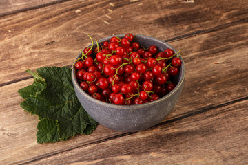 Ripe sweet organic red currant heap