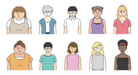 様々なタイプの人達　10人セット