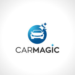 car magic logo template illustration