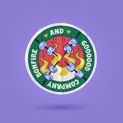 Outdoors Vector Retro Sticker