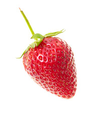 Juicy red strawberry isolated on white