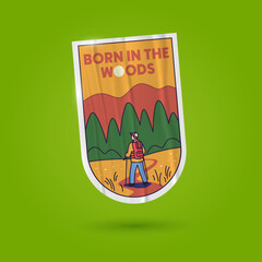 Outdoors Vector Retro Sticker