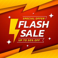 Flash Sale Shopping Poster or Banner Background