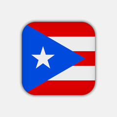 Puerto Rico flag, official colors. Vector illustration.