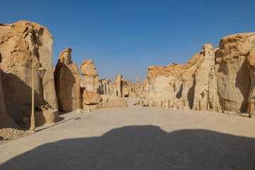 Rock formations at the Al Qarah Caves, Al ahsa Eastern Province Saudi Arabia