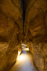 Cave Interior at the Al Qarah mountain caves, Al Hasa Oasis, Eastern Province of Saudi Arabia
