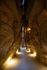 Cave Interior at the Al Qarah mountain caves, Al Hasa Oasis, Eastern Province of Saudi Arabia