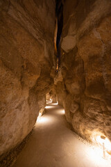 Cave Interior at the Al Qarah mountain caves, Al Hasa Oasis, Eastern Province of Saudi Arabia