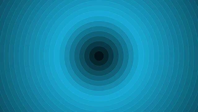 Abstract circle digital geometric tunnel background. 4K futuristic sparkling animation pattern that moves forward with blue colors. Technology and cyber concept with copy space