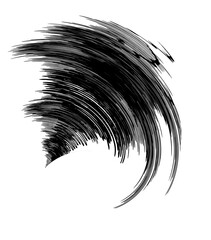 Grunge hand drawn black paintbrush circle. Hand Drawn Brush, Vector of grunge circle brush strokes, Brush strokes vector. Handmade design elements. 