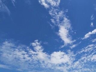 white cloud on blue sky in summer
