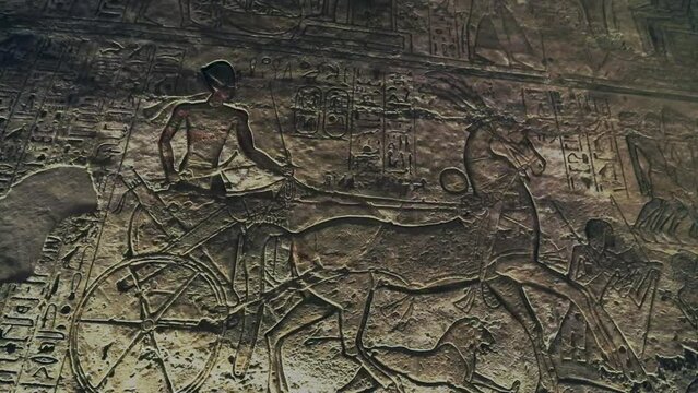 Ancient Drawings Inside The Abu Simbel Temple In Egypt
