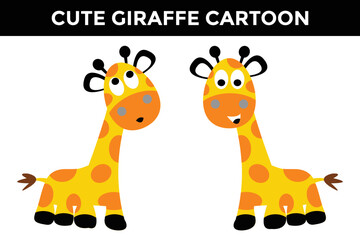 giraffe cartoon cute character element