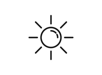 Sun vector border icon. This icon use for admin panels, website, interfaces, mobile apps.