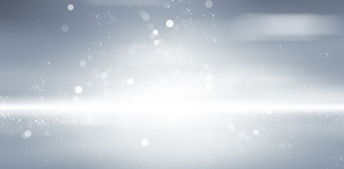 white snow blur abstract background. Bokeh Christmas blurred beautiful shiny Christmas lights