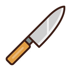 kitchen knife isolated on white background