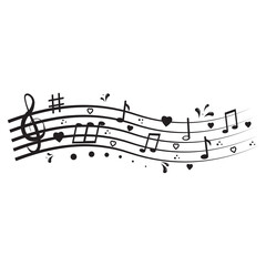 Fototapeta na wymiar Musical notes, vector isolated illustration