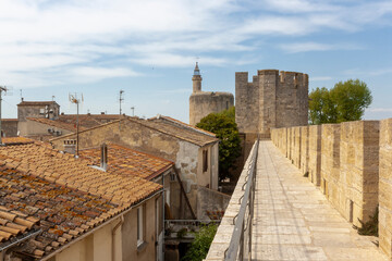 Obraz premium View of the Ancient city of Aigues-Mortes in Camargue, France