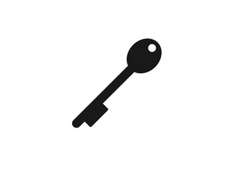 Key symbol isolated on white background.