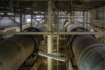 Rotary kiln in big chemical plant.