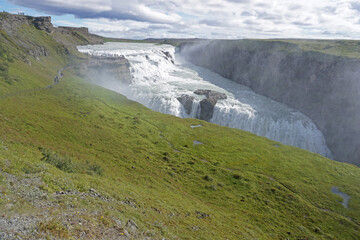 Gullfoss waterfall in Iceland