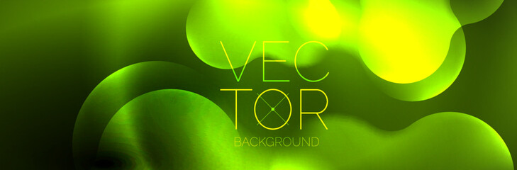 Fototapeta premium Magic neon glowing lights abstract background wallpaper design, vector illustration