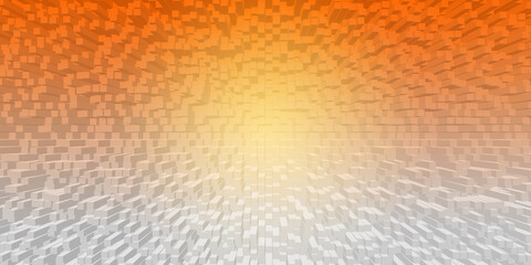 Orange and white 3D background for design.