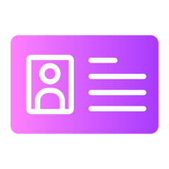 drive license gradient icon