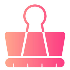 binder clip gradient icon