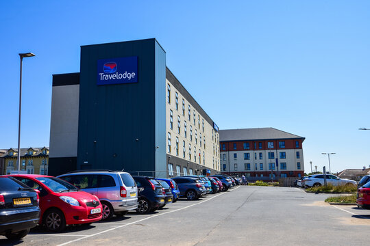 Rhyl, UK: Aug 11, 2022: The Travelodge hotel at Rhyl