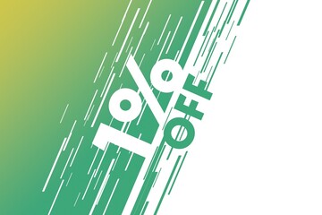 1 one Percent off price sale discount. money banner
