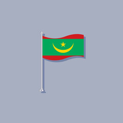 Illustration of Mauritania flag Template