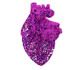 human heart. 3d particles render 