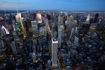 Obraz premium Manhattan seen from Empire State Building, New York City, USA