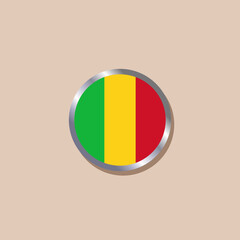 Fototapeta premium Illustration of Mali flag Template