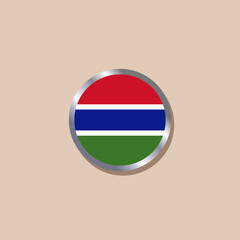 Illustration of Gambia flag Template