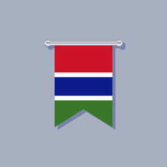 Illustration of Gambia flag Template