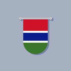 Illustration of Gambia flag Template