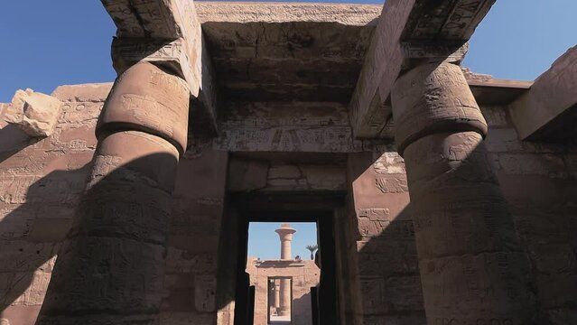 Huge Columns In The Karnak Temple, Egypt